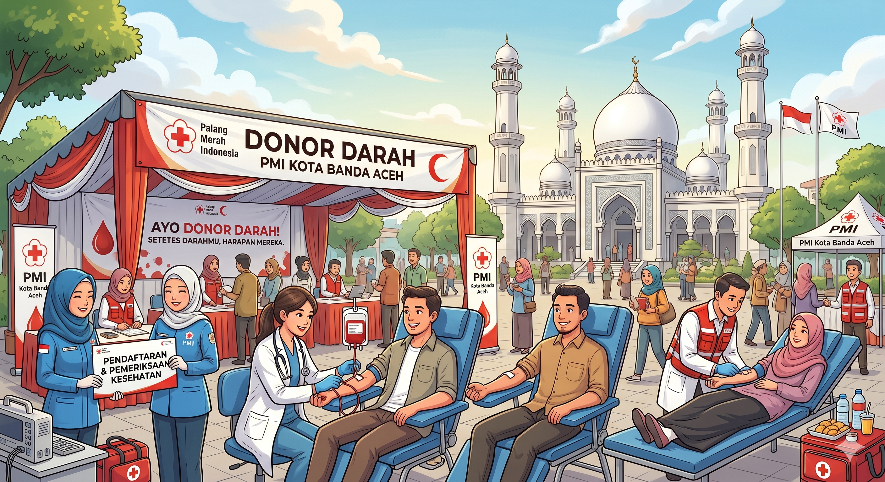 Ilustrasi Kegiatan Donor Darah